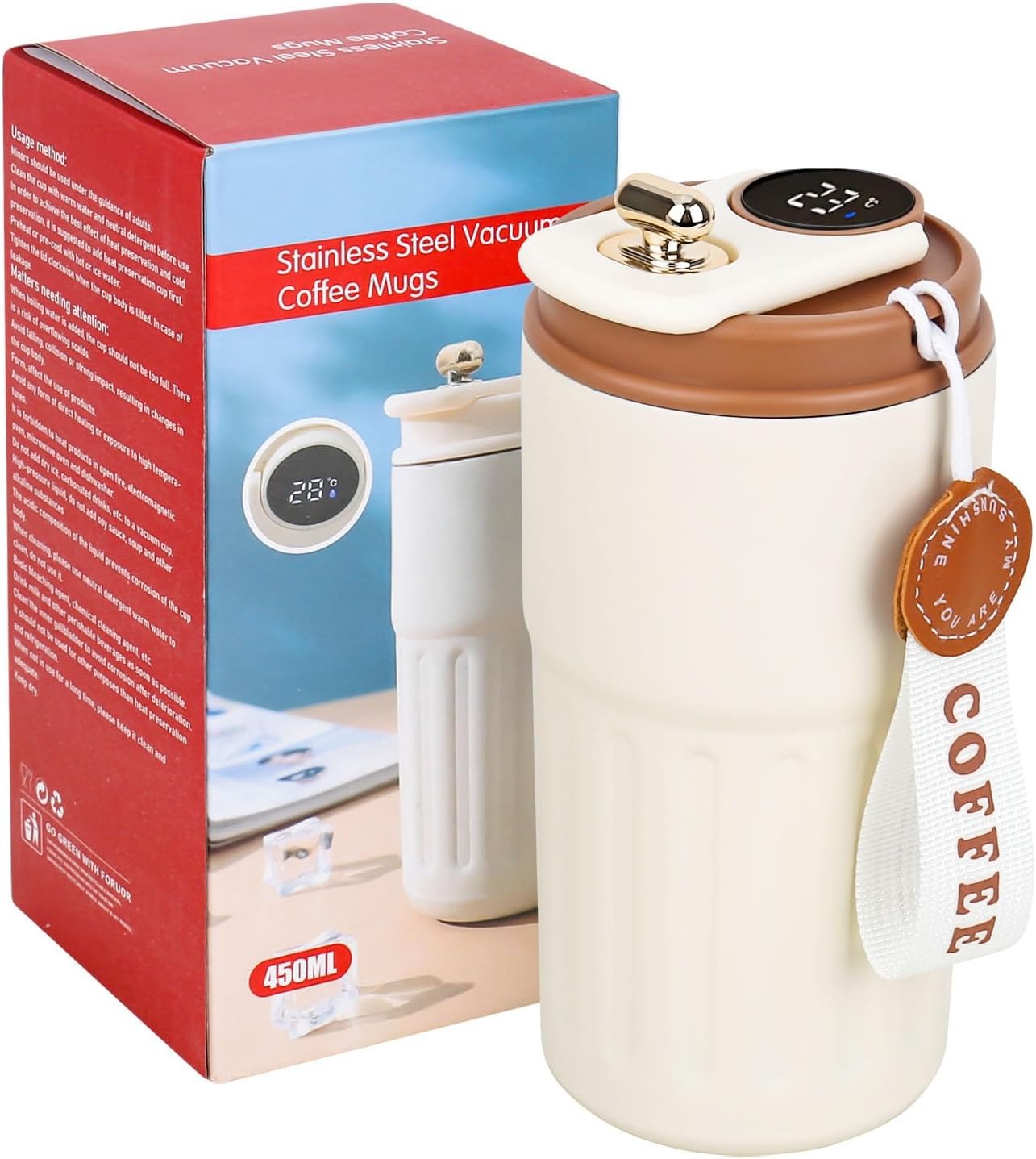 Bottle Coffee Flask with Temperature Display - 4