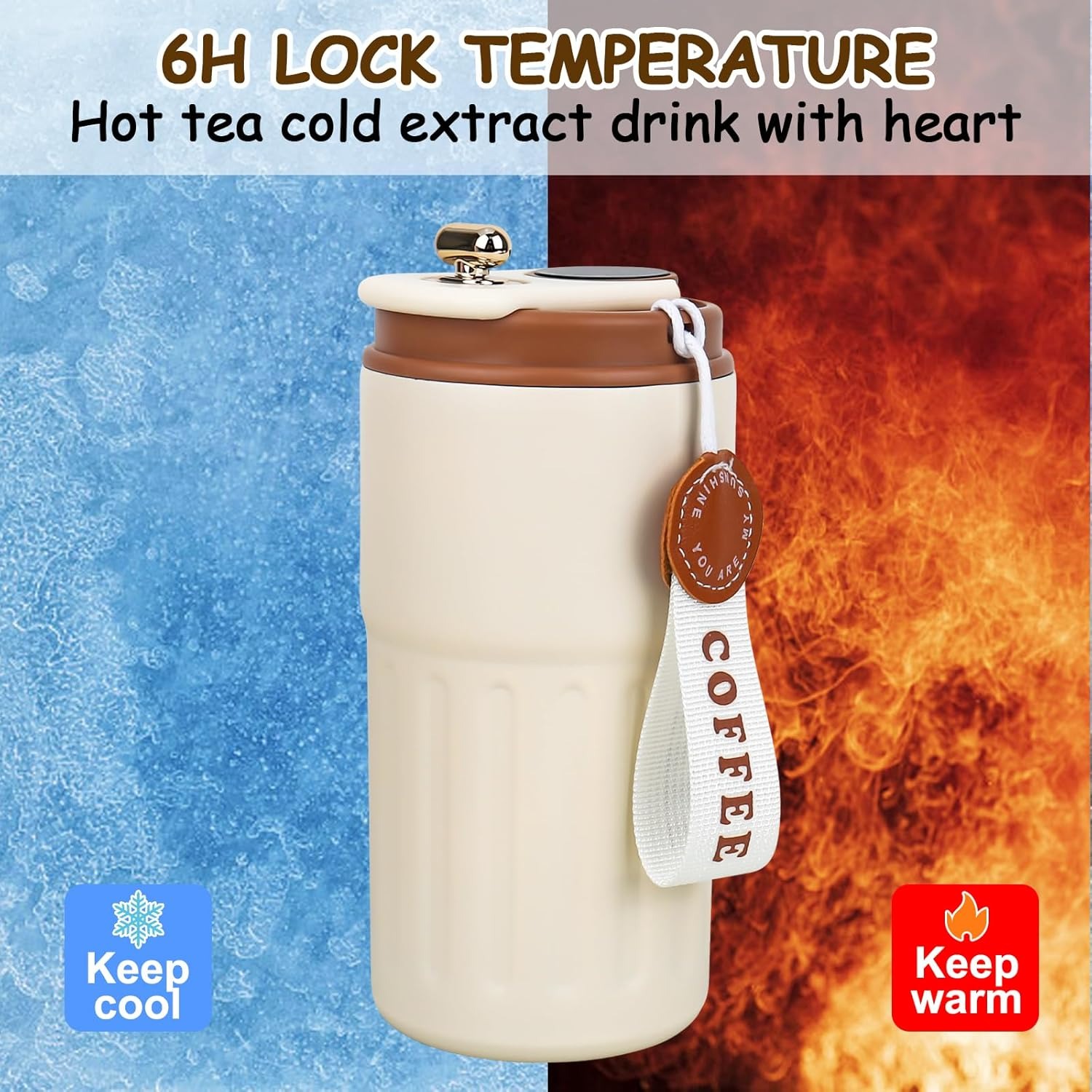 Bottle Coffee Flask with Temperature Display - 3